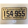 Image 1 : 1957 SK license plate