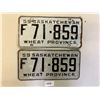 Image 1 : matching pair of 1959 SK license plates