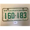 Image 1 : 1964 SK license plate