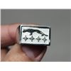 Image 3 : Men's silver colored ring - approx size 9-9.5