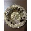 Image 5 : Vintage Brass Lattice Bowl. Italian made filigree lace design. Vintage trinket dish or key holder bo