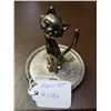 Image 1 : Vintage Zinc Alloy Silver Cat Ring Holder/Jewelry Dish.
