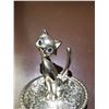 Image 2 : Vintage Zinc Alloy Silver Cat Ring Holder/Jewelry Dish.