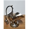 Image 5 : Vintage Silverplate Sugar Scuttle and Scoop, floral rose etched design