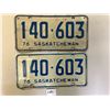 Image 1 : matching pair of 1976 SK license plates