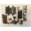 Image 1 : assorted door hardware including antique double door hinge