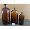 Image 1 : 3 brown glass bottles