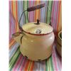 Image 2 : enamel tea pot , enamelware , camp kettle