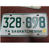 Image 3 : 2-1974 sask. License plates