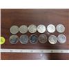 Image 4 : 8- 2005 sask- 25 cents coins + #4 1999 25 cent coins