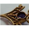 Image 6 : 15k gold pendant over 100 years old, British Made amethyst and pearls
