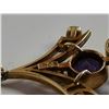 Image 7 : 15k gold pendant over 100 years old, British Made amethyst and pearls