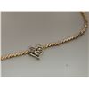 Image 2 : 14 karat gold bracelet with 3 small diamonds