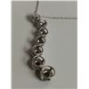 Image 3 : Stunning 10 K white gold necklace and pendant unknown stones