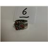 Image 2 : .900 Silver ring with coal stones