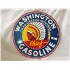 Image 1 : Washington gasoline porcelain sign 11.5" (reproduction)