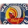 Image 2 : Washington gasoline porcelain sign 11.5" (reproduction)