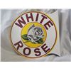 Image 4 : Double sided White Rose Oil Co. porcelain sign 12.5" x 11.5 (reproduction)