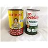 Image 1 : Watkins and Nabob baking powder tins, smaller size
