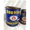 Image 2 : Two Beehive corn syrup tin cans