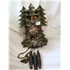 Image 1 : Old German cuckoo clock wood 13" high; pendulum is missing