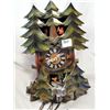 Image 2 : Old German cuckoo clock wood 13" high; pendulum is missing