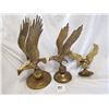 Image 1 : Three eagle brass ornaments