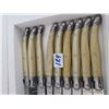 Image 2 : 9 French Jean Dudost Laguiolf knives ivory color