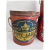 Image 2 : 2 Burns Shamrock 1 Maple Leafs Lard tins