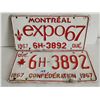 Image 1 : 1967 Expo 67 Quebec pate 1967 license plate