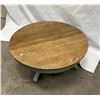 Image 1 : Oak coffee table - 43.5" round x 18"H