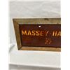 Image 2 : Massey Harris #27 Combine sign - 46"x24" - tin, framed