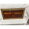 Image 4 : Massey Harris #27 Combine sign - 46"x24" - tin, framed