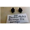 Image 1 : SHERMAN MARKED BLACK CLIP EARINGS