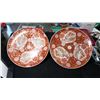 Image 1 : TWO JAPANESE IMARI WALL PLATES, HAND PAINTED 11” DIAMETER