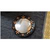 Image 4 : 16.5” DIAMETER, COPPERTONE AND BLACK, CONVEX WALL MIRROR, SOME  MIRROR DAMAGE