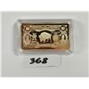 Image 1 : $10 USA, 1oz gold plated copper bar