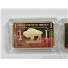 Image 2 : Two $1 USA, 1oz gold plated copper bar