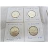 Image 1 : 4 Canadian Silver Quarters 1949 ,65,66, 68