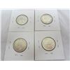 Image 2 : 4 Canadian Silver Quarters 56,57, 60,66