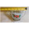 Image 3 : VINTAGE FROSTED ROSE, TWO HANDLED SUGAR BOWL