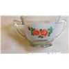 Image 4 : VINTAGE FROSTED ROSE, TWO HANDLED SUGAR BOWL