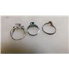 Image 3 : Three sterling silver rings