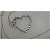 Image 2 : STERLING CHAIN WITH HEART PENDANT, 24” LONG, 4.2g