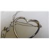 Image 3 : STERLING CHAIN WITH HEART PENDANT, 24” LONG, 4.2g