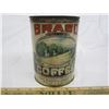 Image 1 : Rare 1 Pound Brabo Coffee Tin Geo. Rasmussen Chicago 1910's