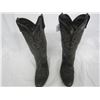 Image 5 : Texas All American  Made Black Leather Cowboy Boots Approximately Size 9