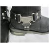Image 2 : Black Milwaukee Soft Leather Bikers Boots Size 11