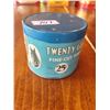 Image 1 : Fantastic graphics "Twenty Grand" fine cut tobacco tin. Original price of 25¢ printed on can 100% or