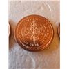 Image 2 : 3 -1oz Copper Bouillon Coins .999 pure All 3 are "Liberty or Death"